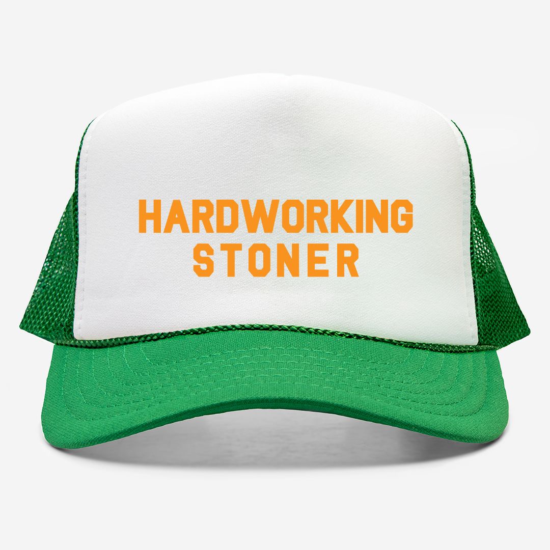 Hardworking Stoner - trucker hat (yellow)