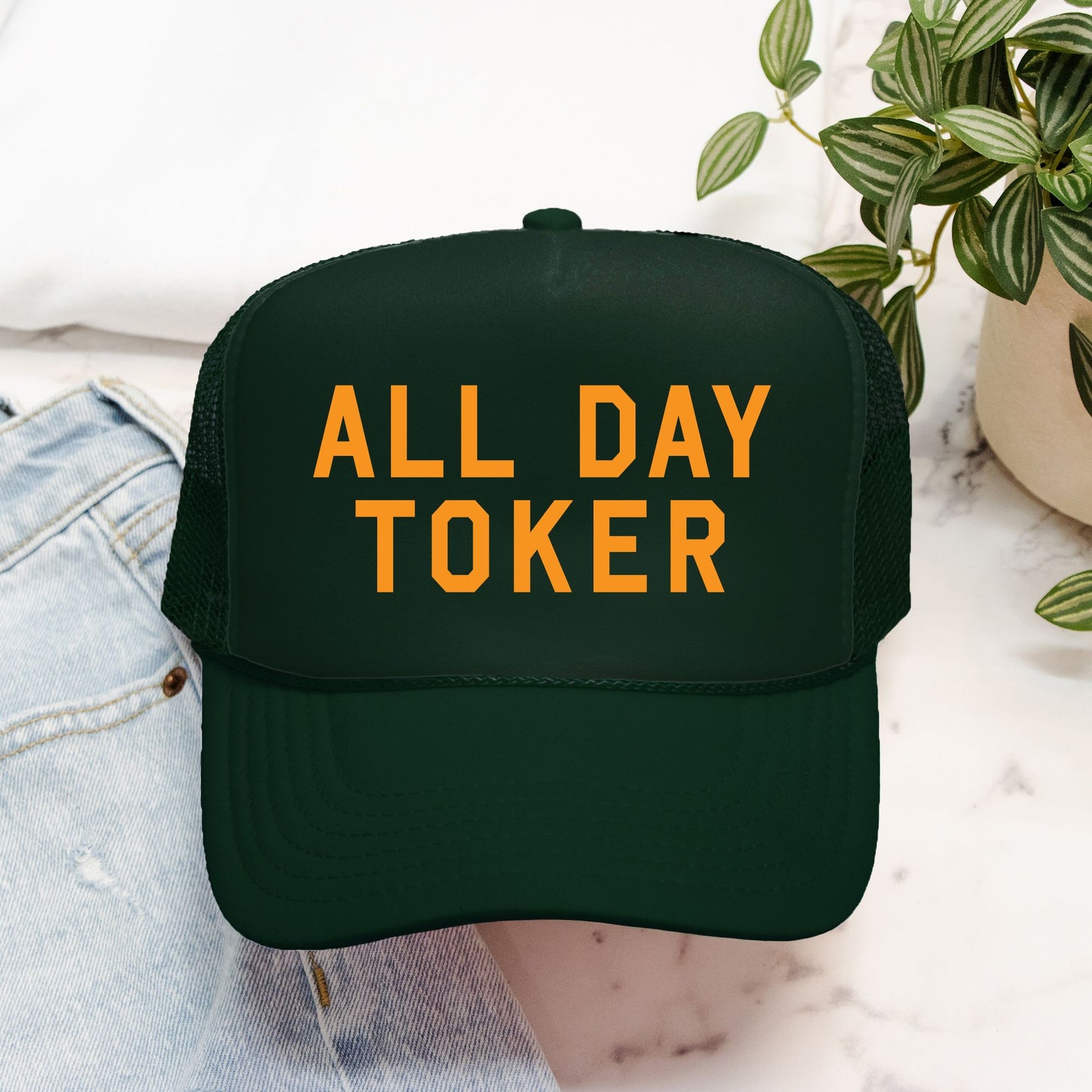 All Day Toker - trucker hat (yellow)