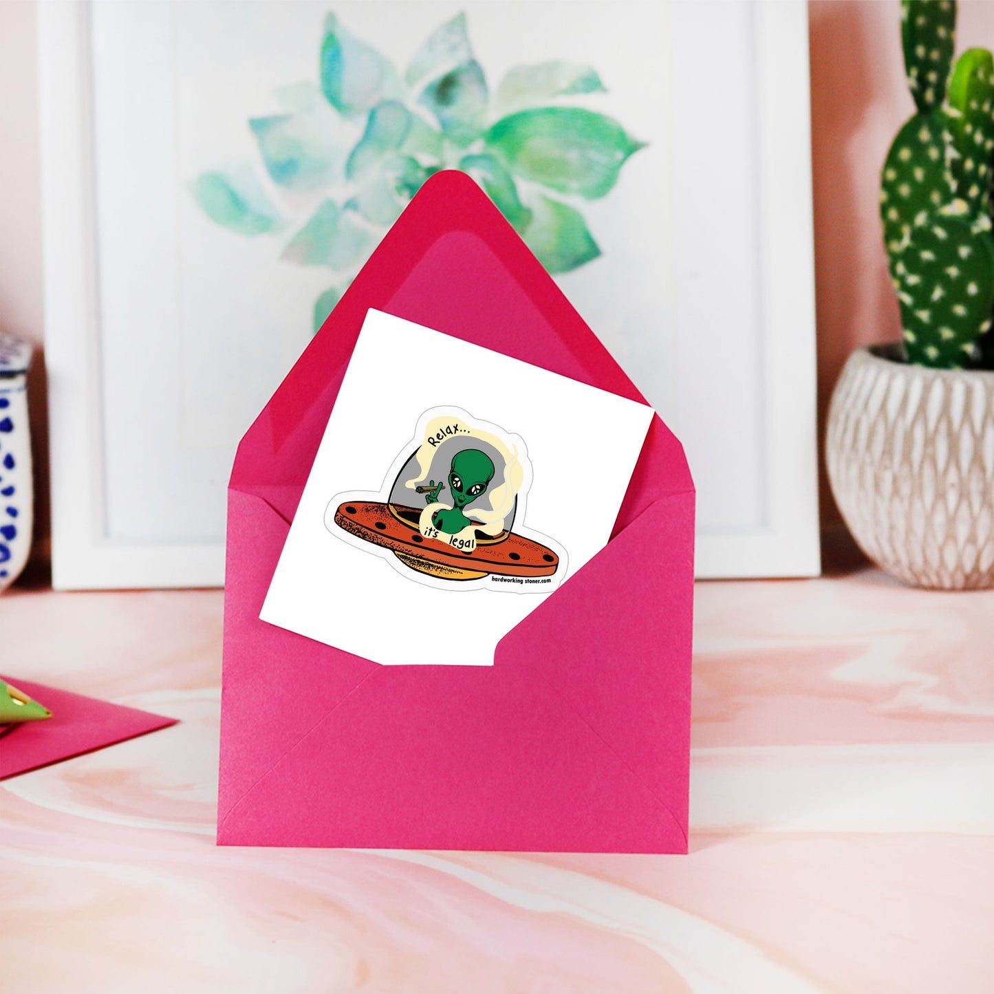 Alien Relax It's Legal - vinyl sticker