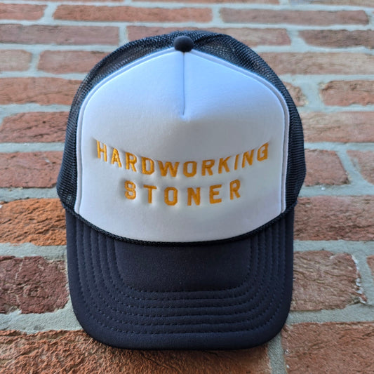 Hardworking Stoner - trucker hat (yellow)