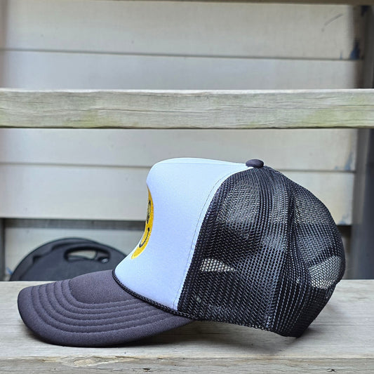 Peace Sign Smiley Face - retro trucker hat