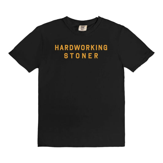 Hardworking Stoner - vintage style tee (yellow)