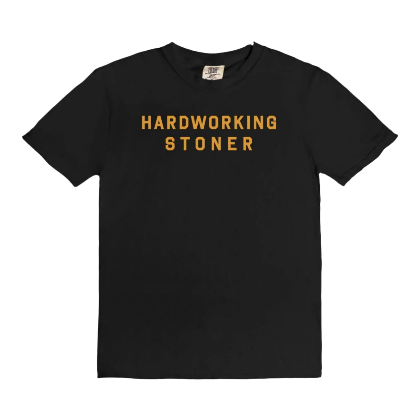 Hardworking Stoner - vintage style tee (yellow)