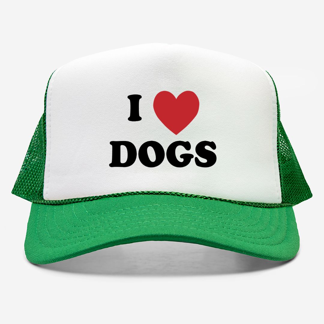 I Love Dogs - retro trucker hat