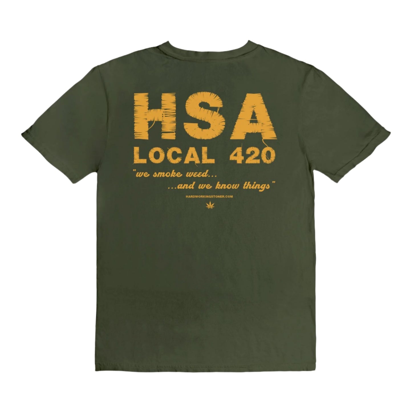 HSA Local 420 - vintage style tee (yellow)