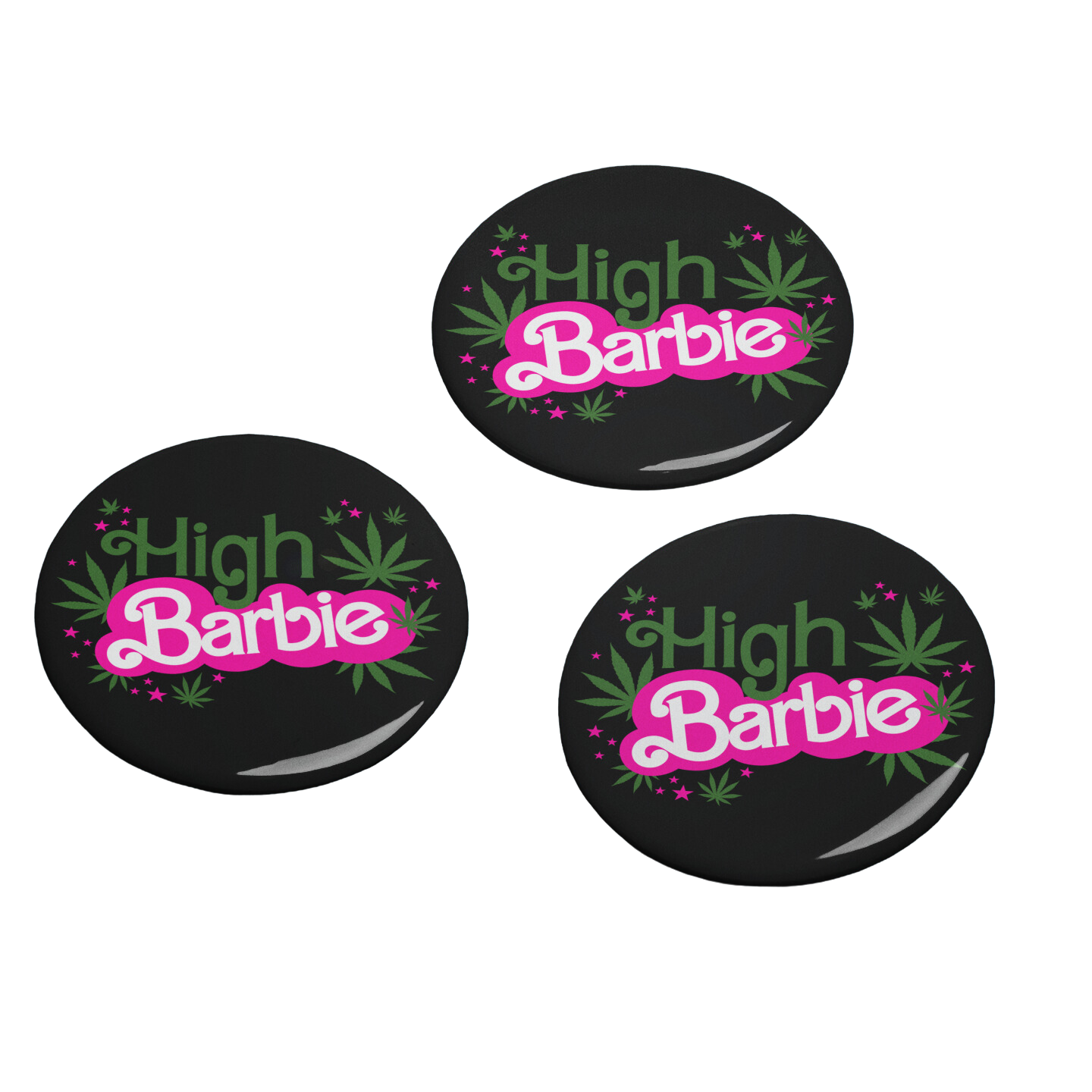 High Barbie - button