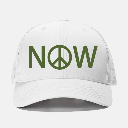 Peace Now - retro trucker hat