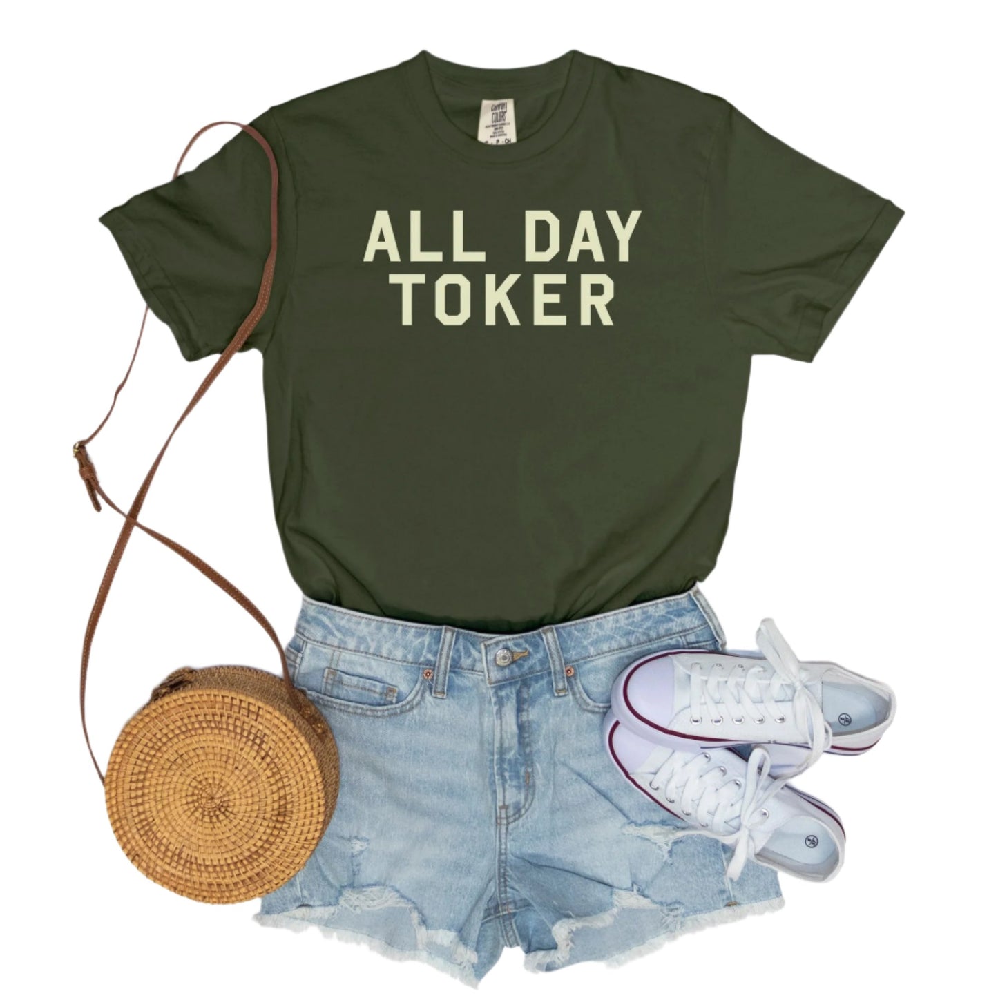 All Day Toker - vintage style tee