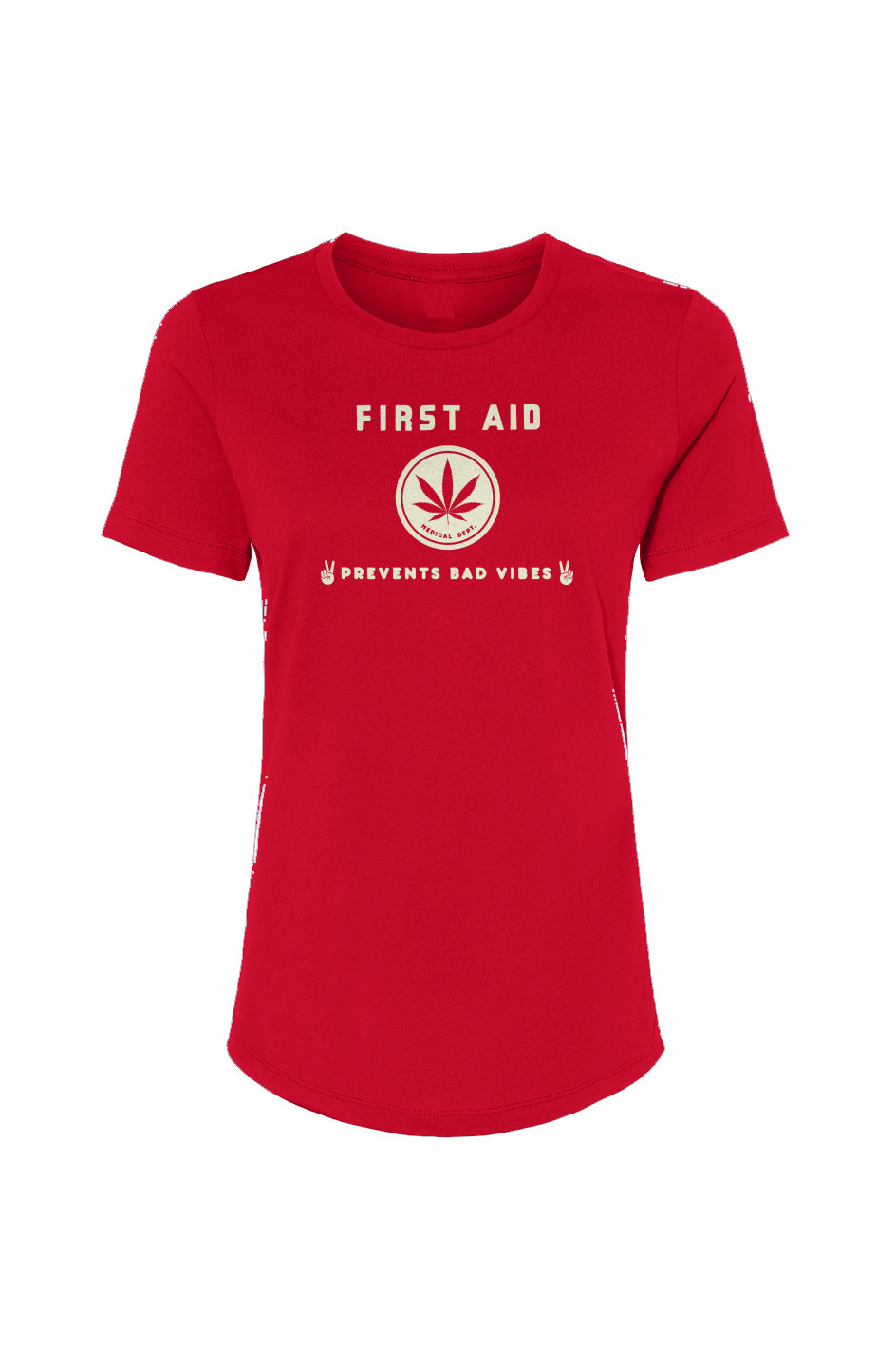 First Aid Good Vibes - womens relaxed tee