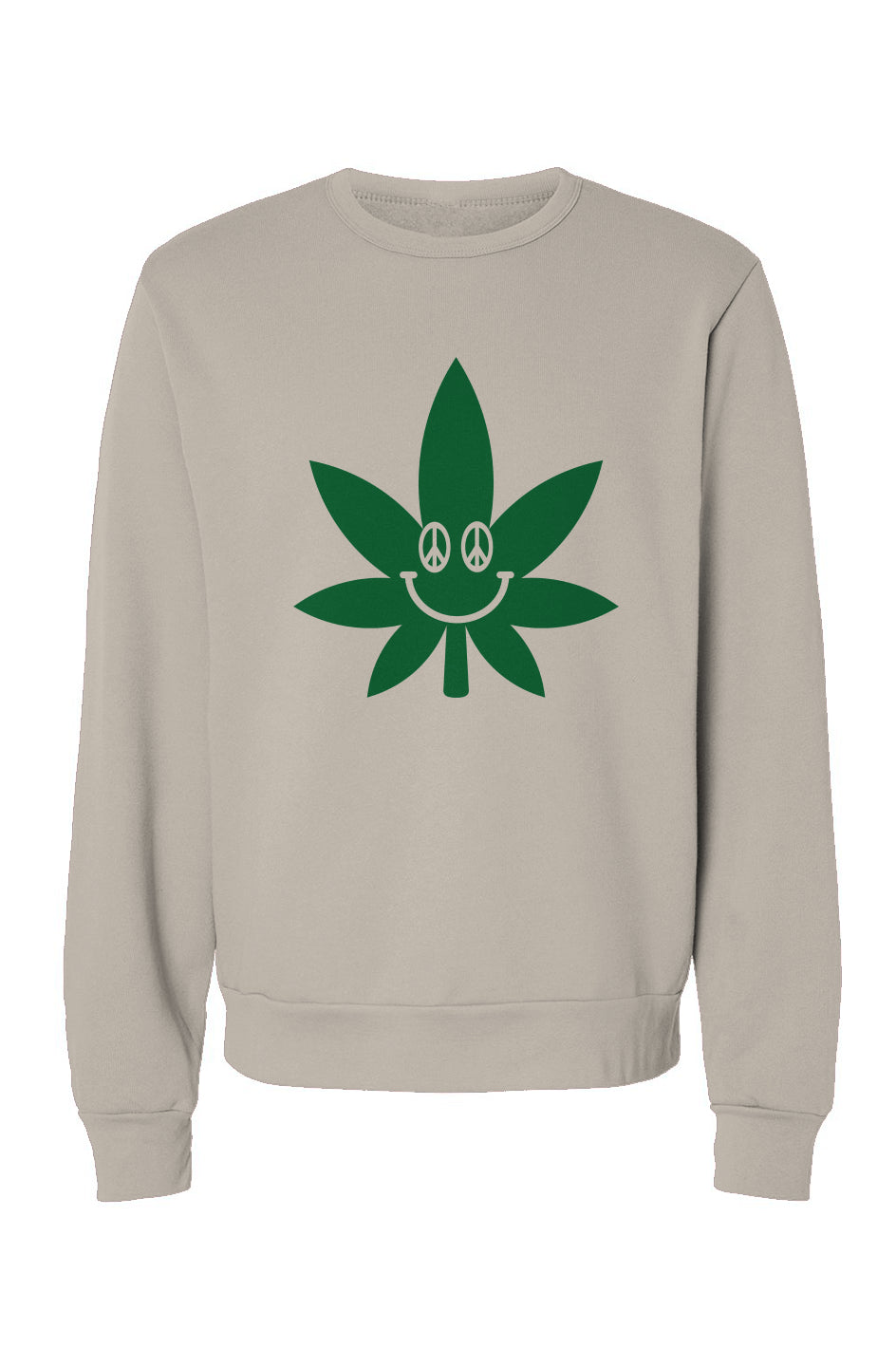 Pot Leaf Smiley - crewneck sweatshirt