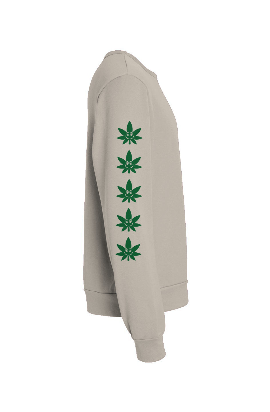 Pot Leaf Smiley - crewneck sweatshirt