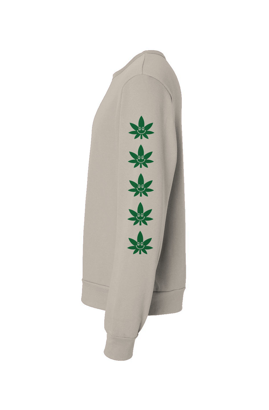 Pot Leaf Smiley - crewneck sweatshirt