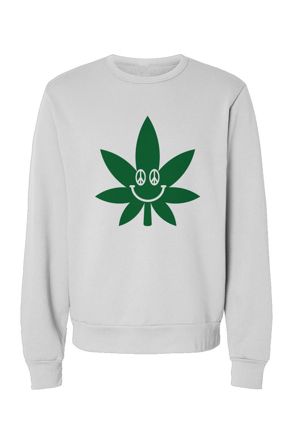 Pot Leaf Smiley - crewneck sweatshirt