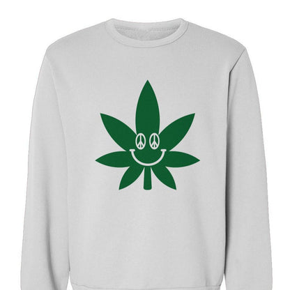 Pot Leaf Smiley - crewneck sweatshirt