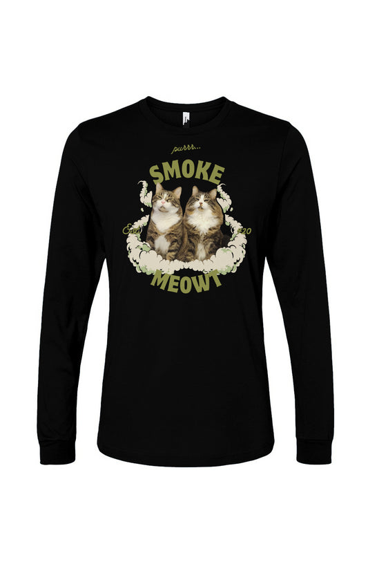 Smoke Meowt - long sleeve jersey tee