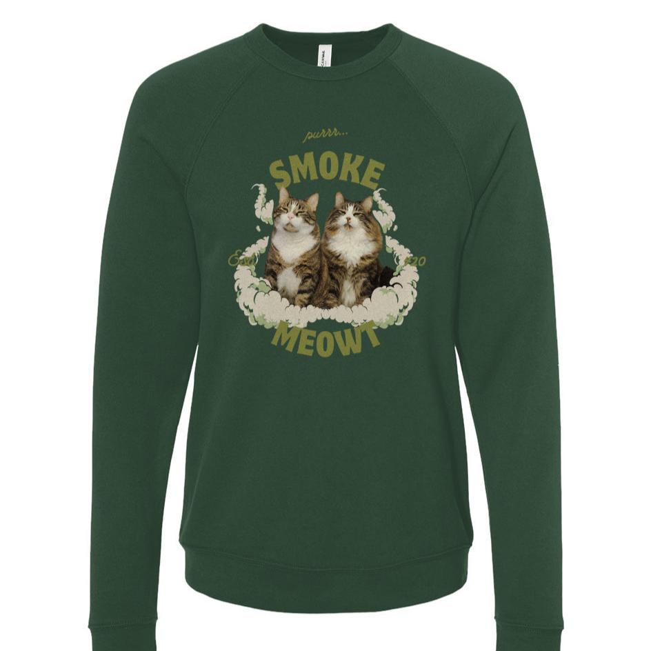 Smoke Meowt - crewneck sweatshirt