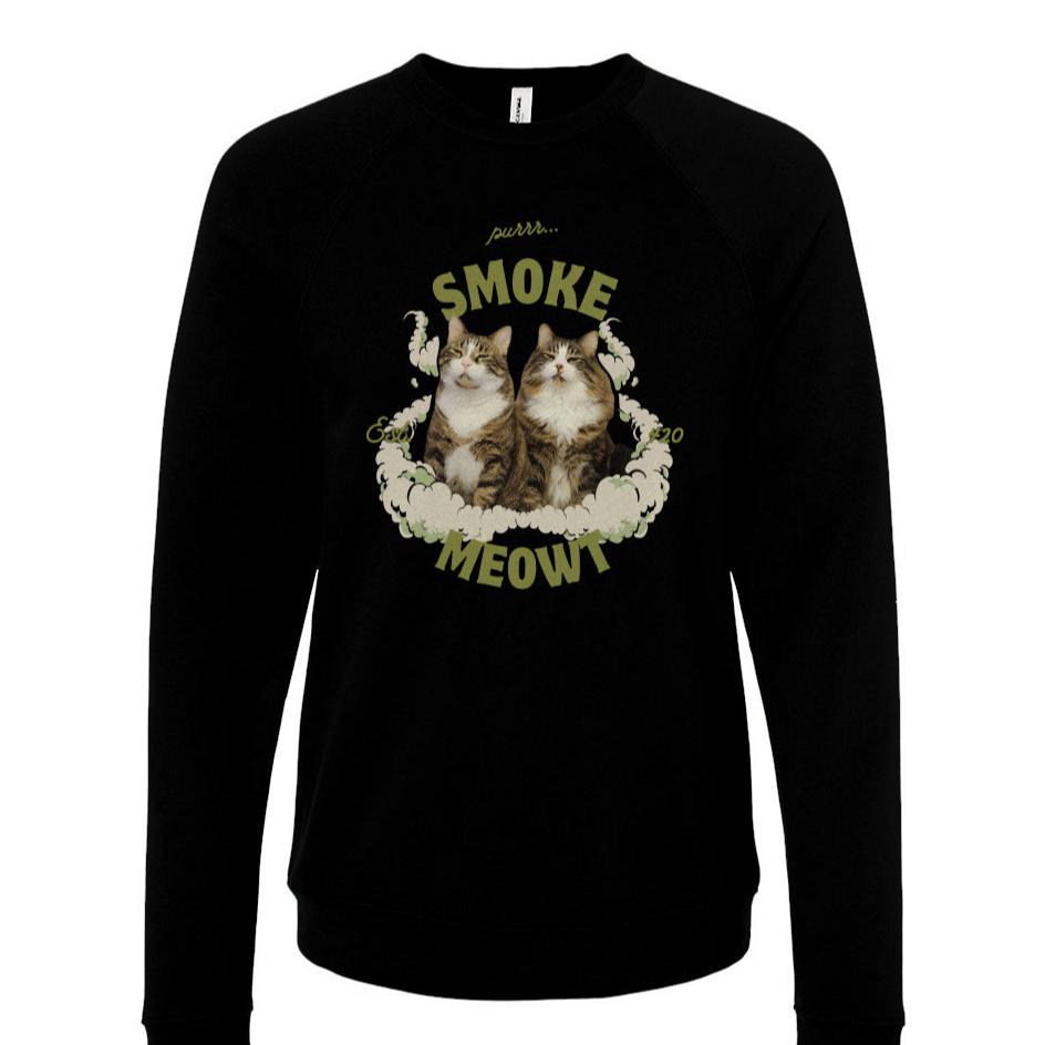 Smoke Meowt - crewneck sweatshirt