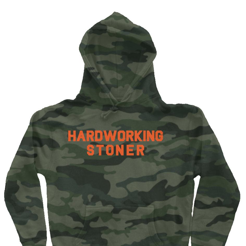 Hardworking Stoner - Camo Heavyweight Hoodie