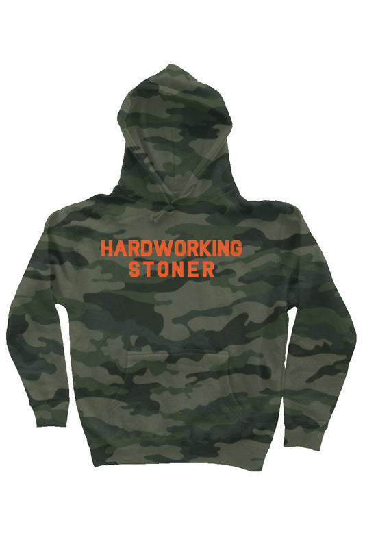 Hardworking Stoner - Camo Heavyweight Hoodie