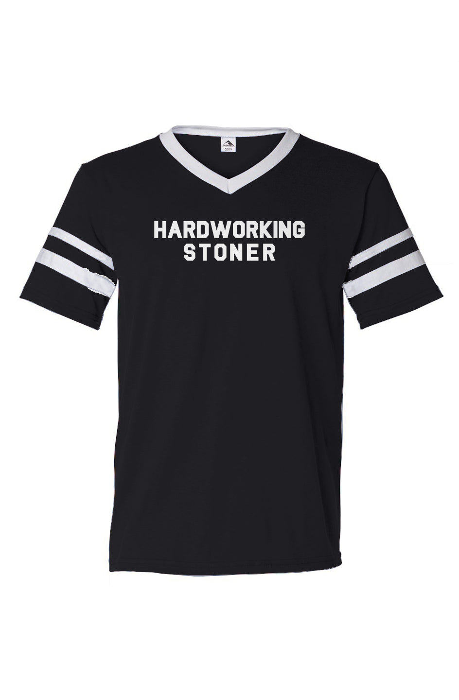 Hardworking Stoner - retro v-neck tee