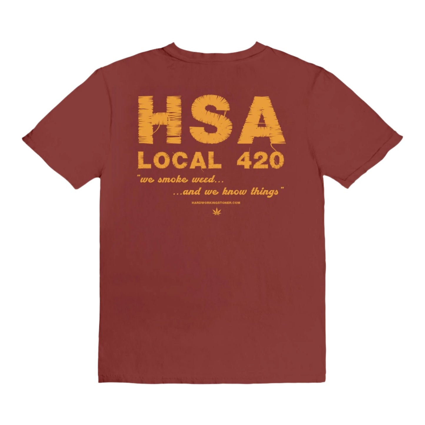 HSA Local 420 - vintage style tee (yellow)