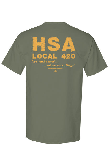 Hardworking Stoners of America Local 420 tag line - unisex tee