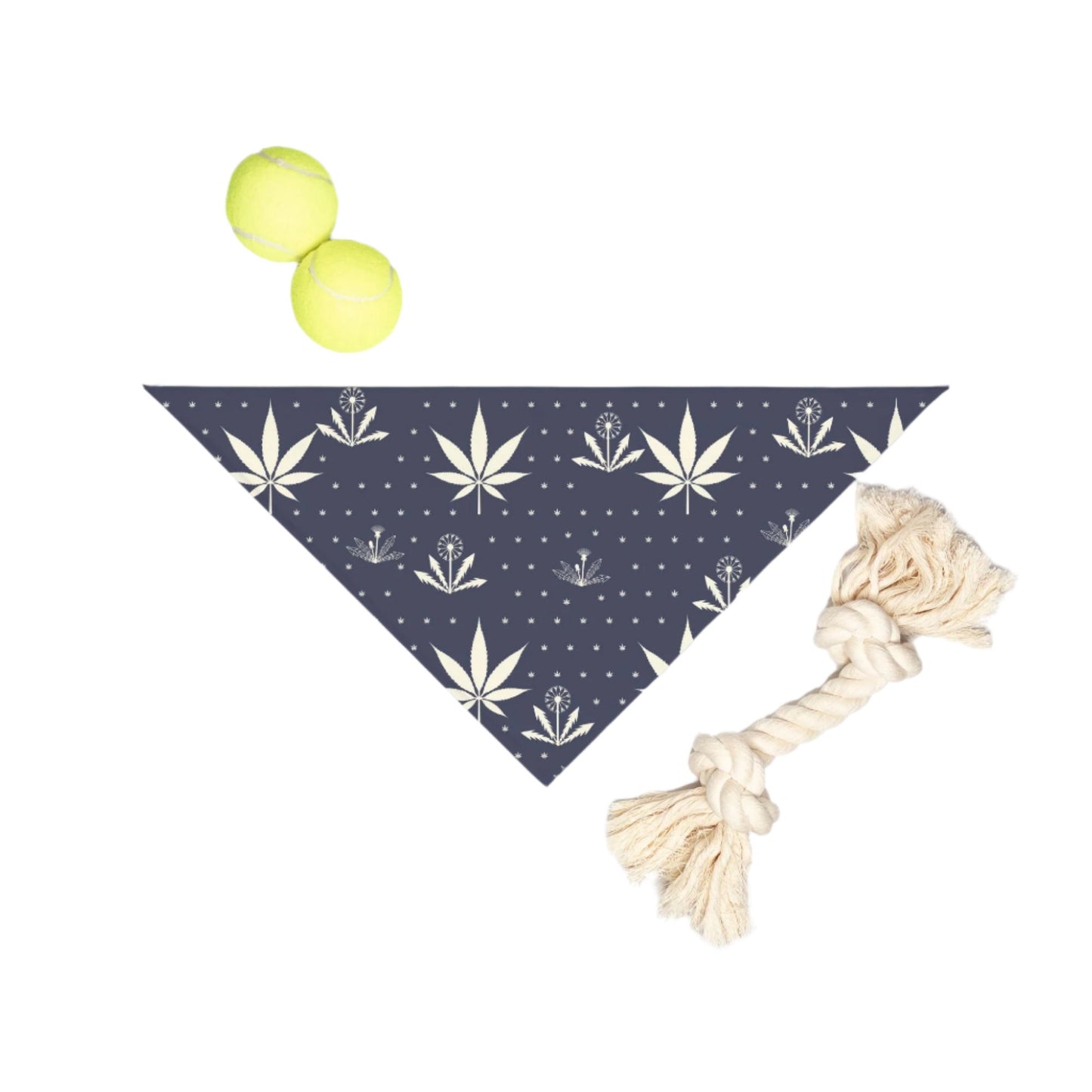 Weeds - small pet bandana (blue)