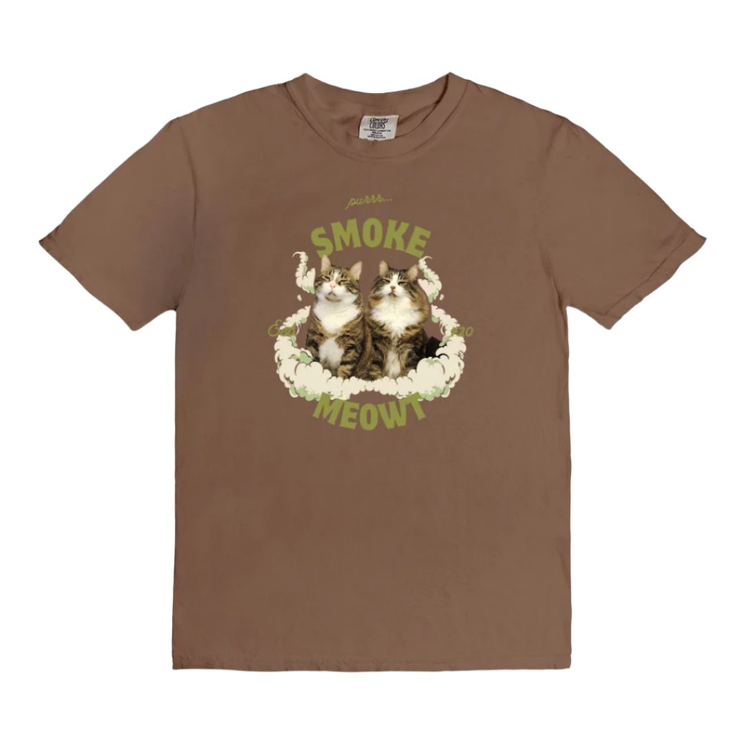 Smoke Meowt - vintage style tee