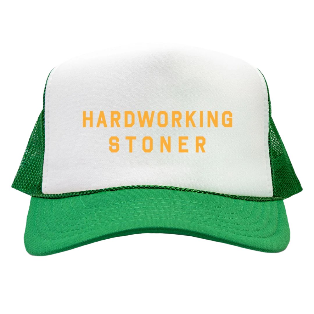 Hardworking Stoner - trucker hat (yellow)