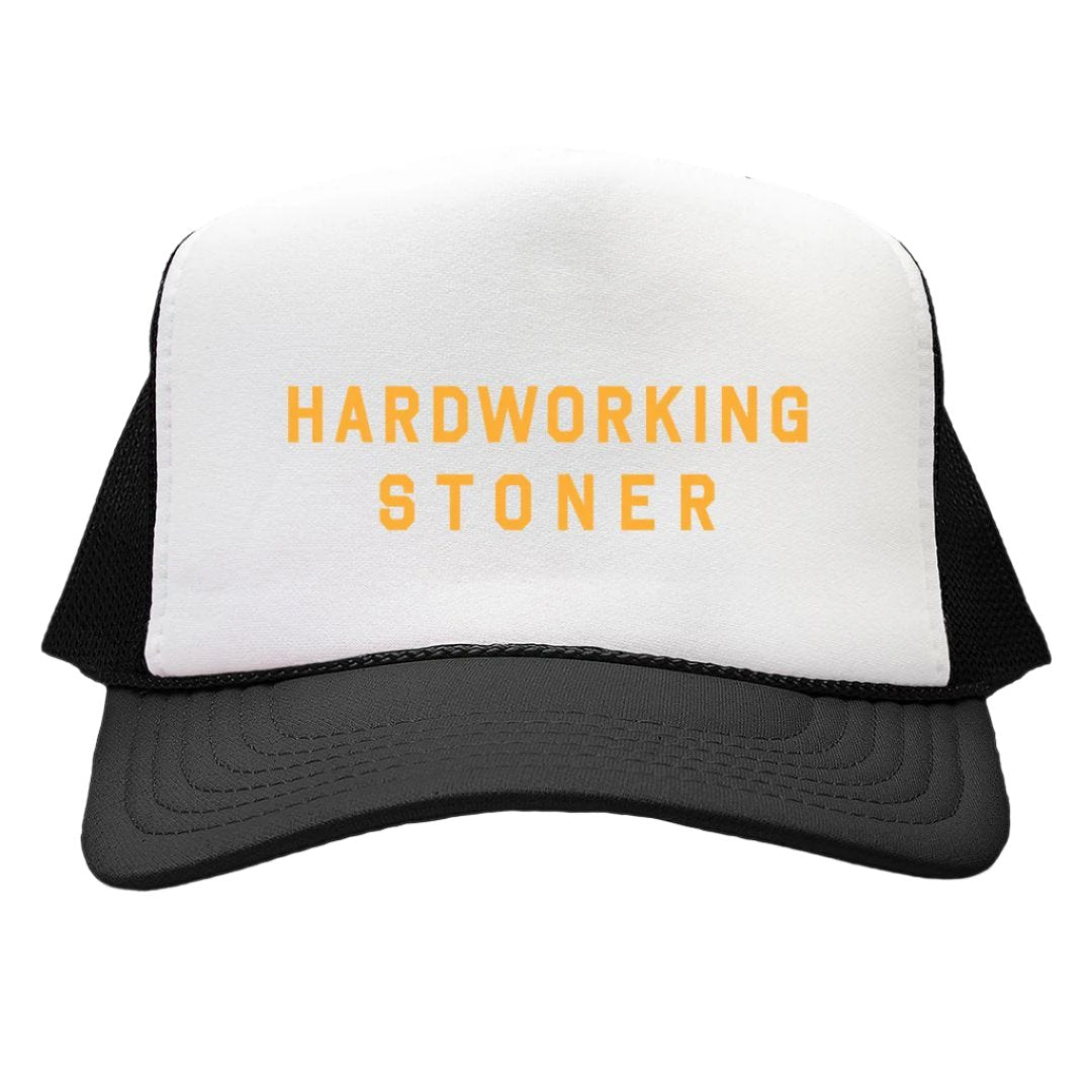 Hardworking Stoner - trucker hat (yellow)