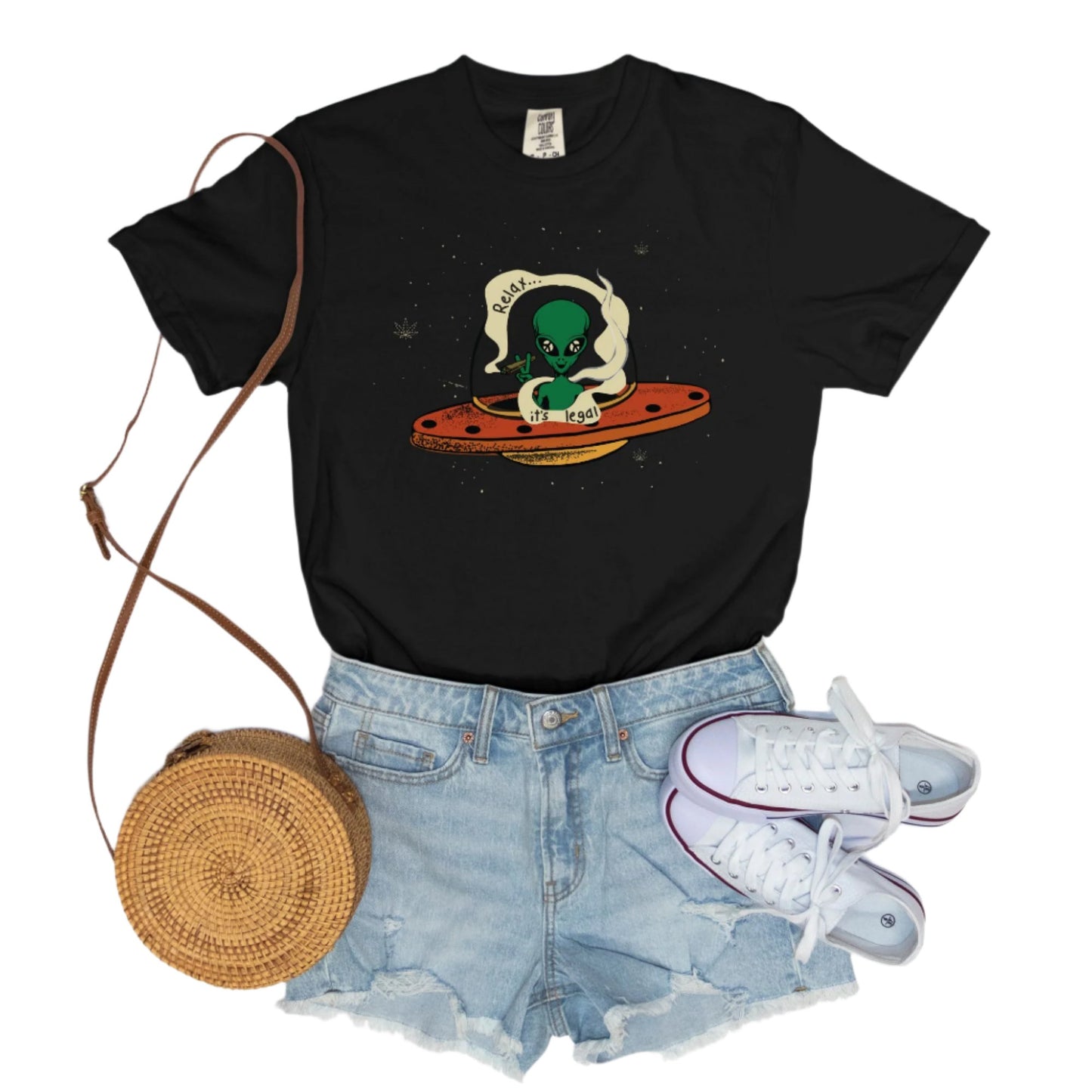 Relax, It's Legal Alien - vintage style tee