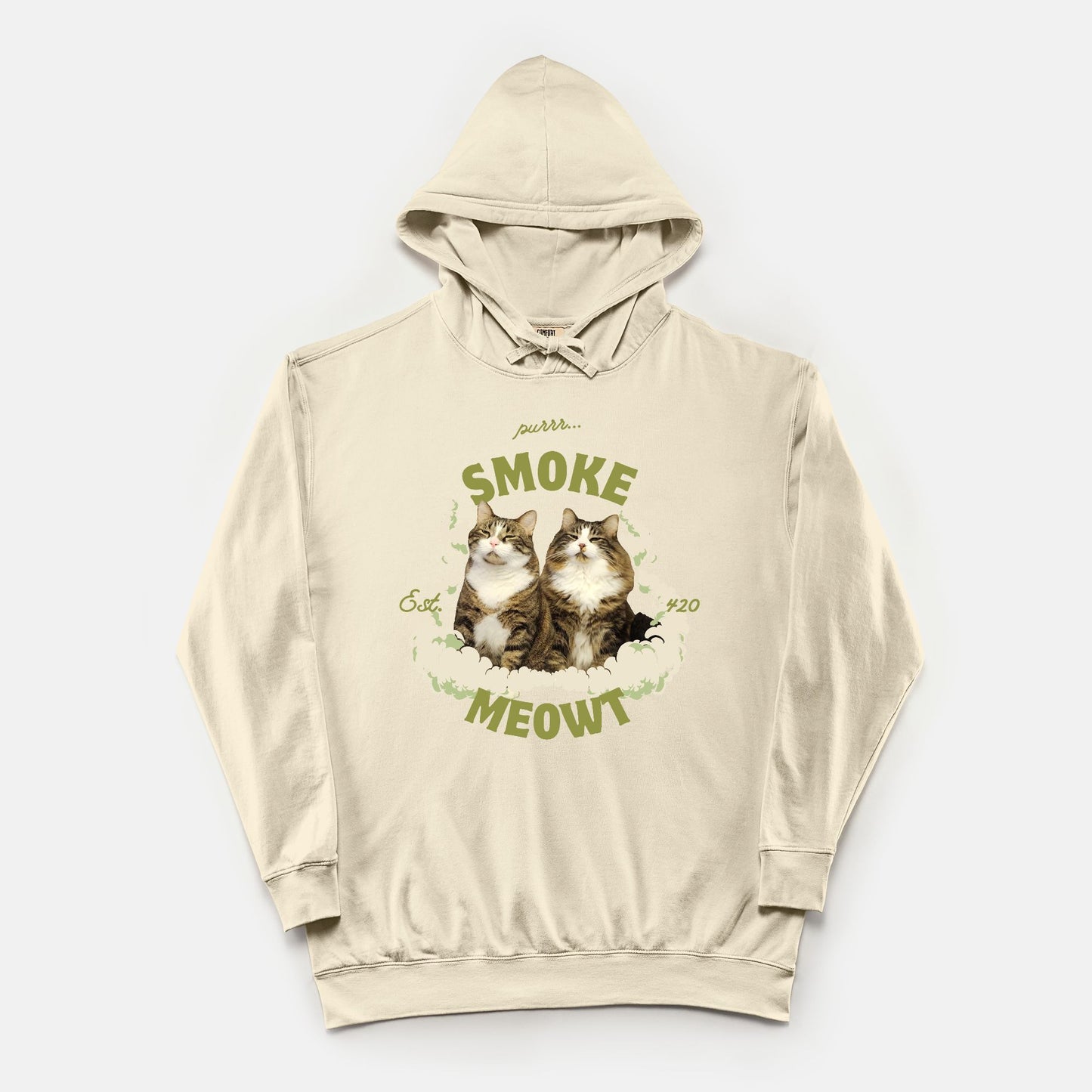 Smoke Meowt - lightweight hoodie