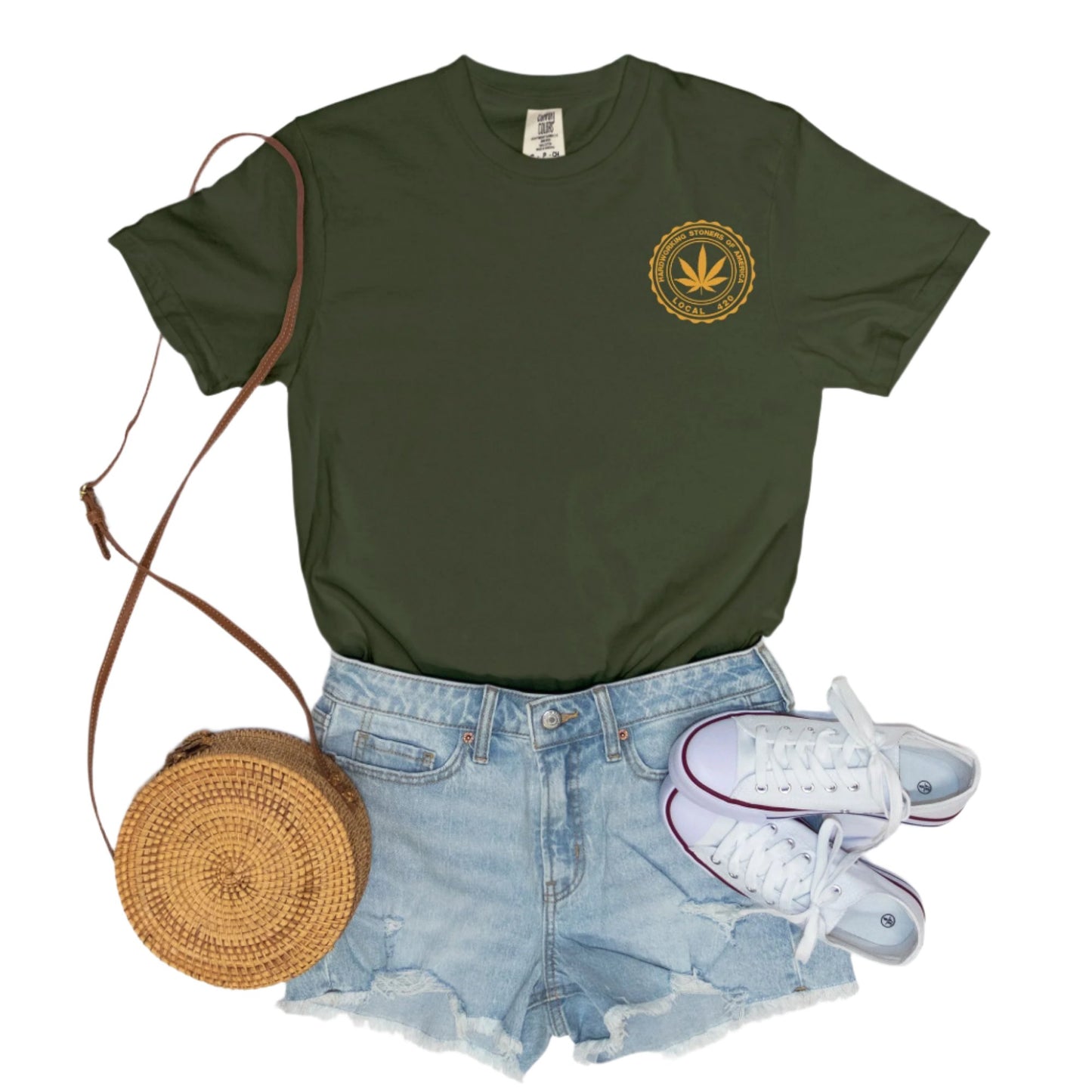 HSA Local 420 - vintage style tee (yellow)