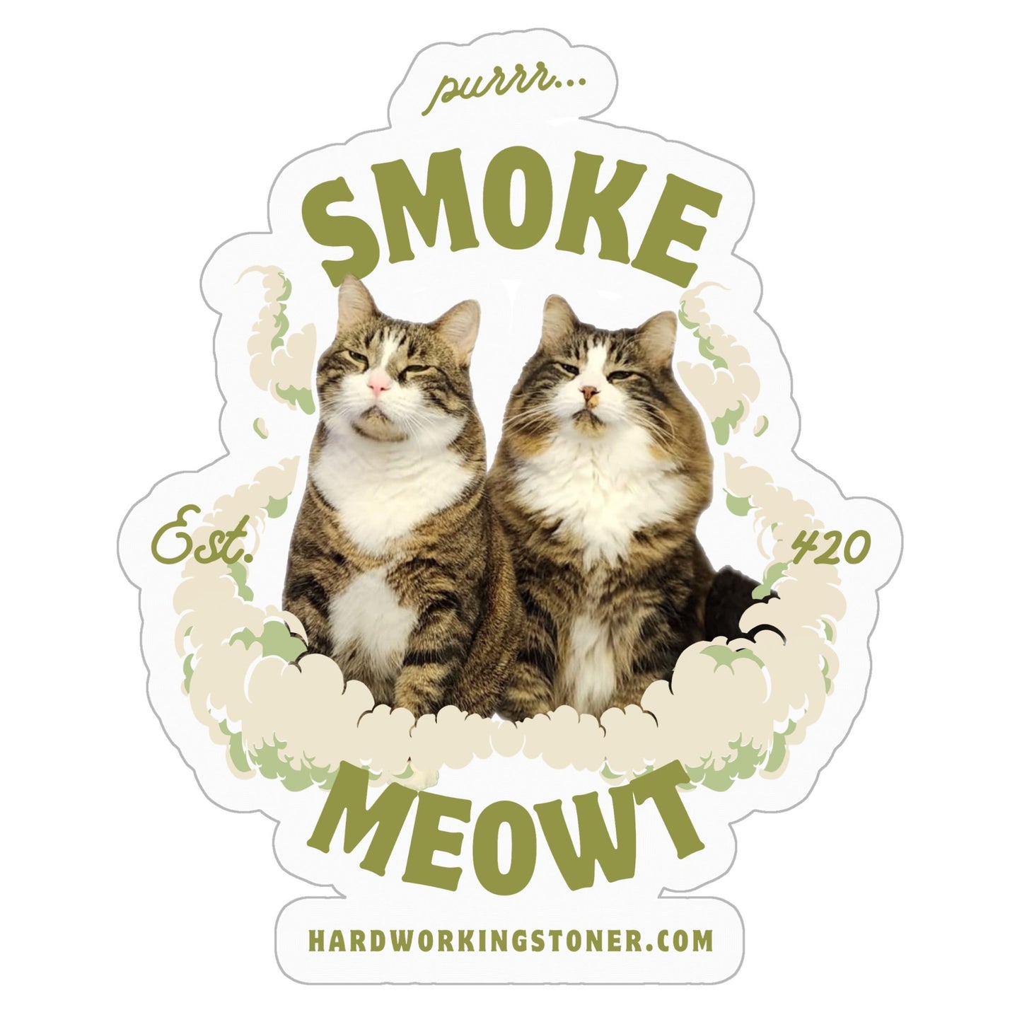 Smoke Meowt - vinyl sticker