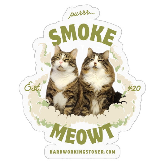 Smoke Meowt - vinyl sticker