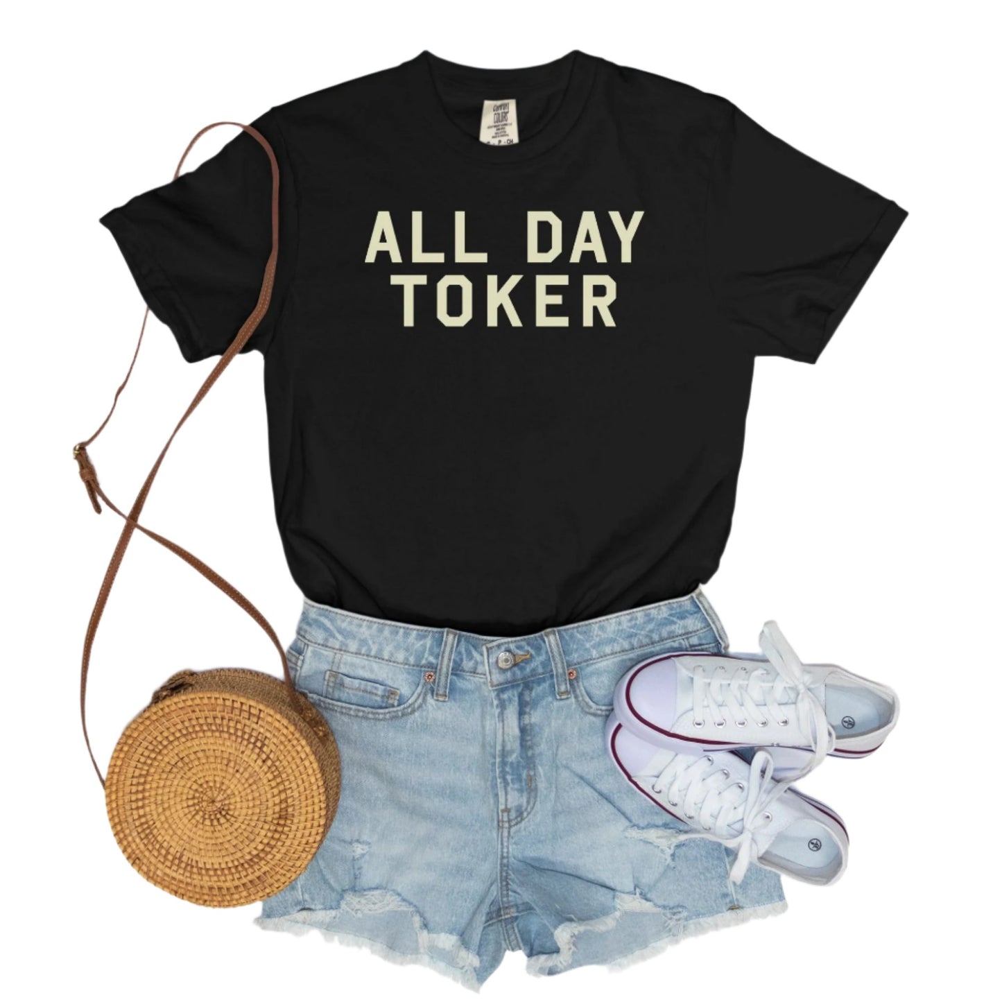 All Day Toker - vintage style tee