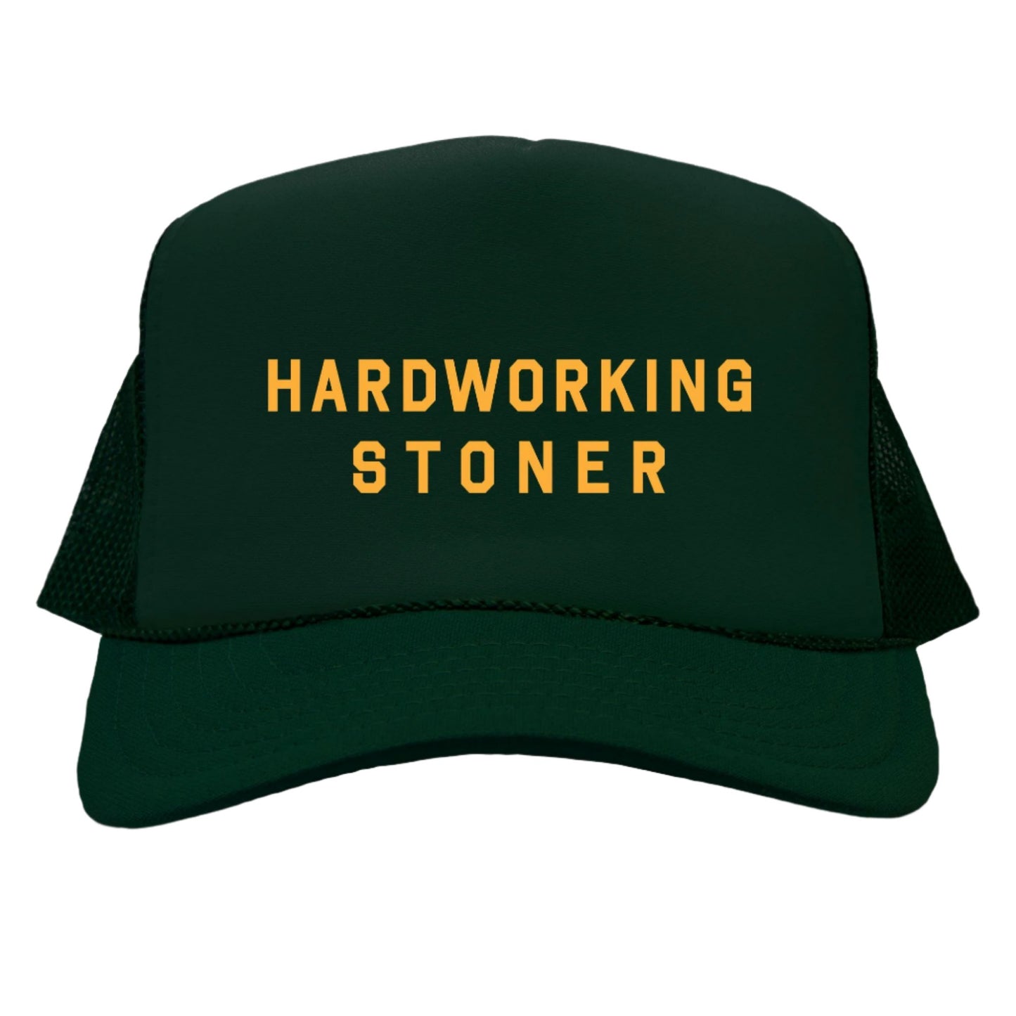 Hardworking Stoner - trucker hat (yellow)