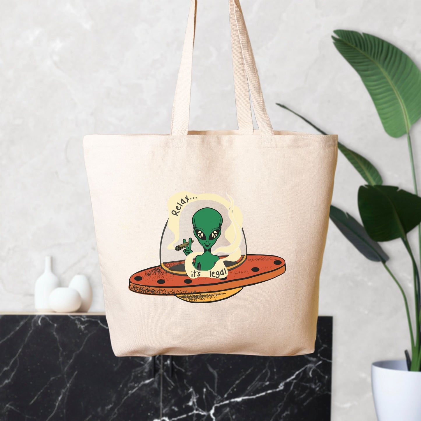 Relax Alien - oversized tote