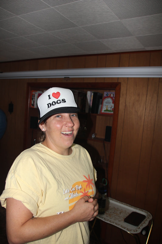 I Love Dogs - retro trucker hat