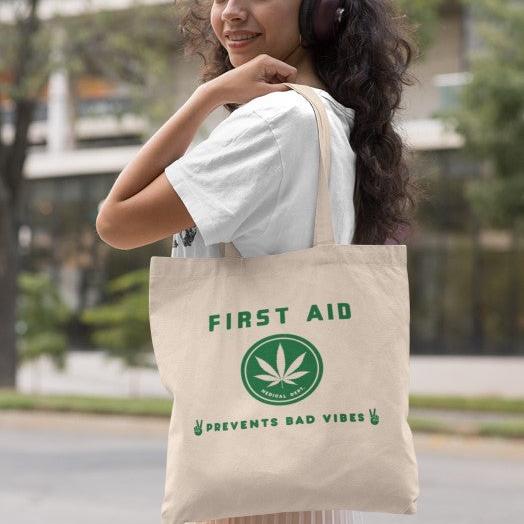 First Aid Good Vibes - oversized tote