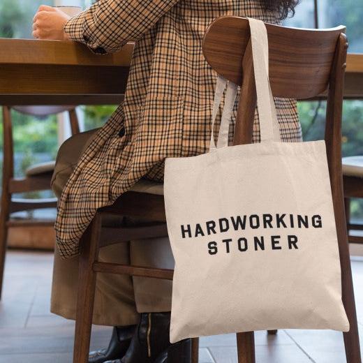 Hardworking Stoner - oversized tote