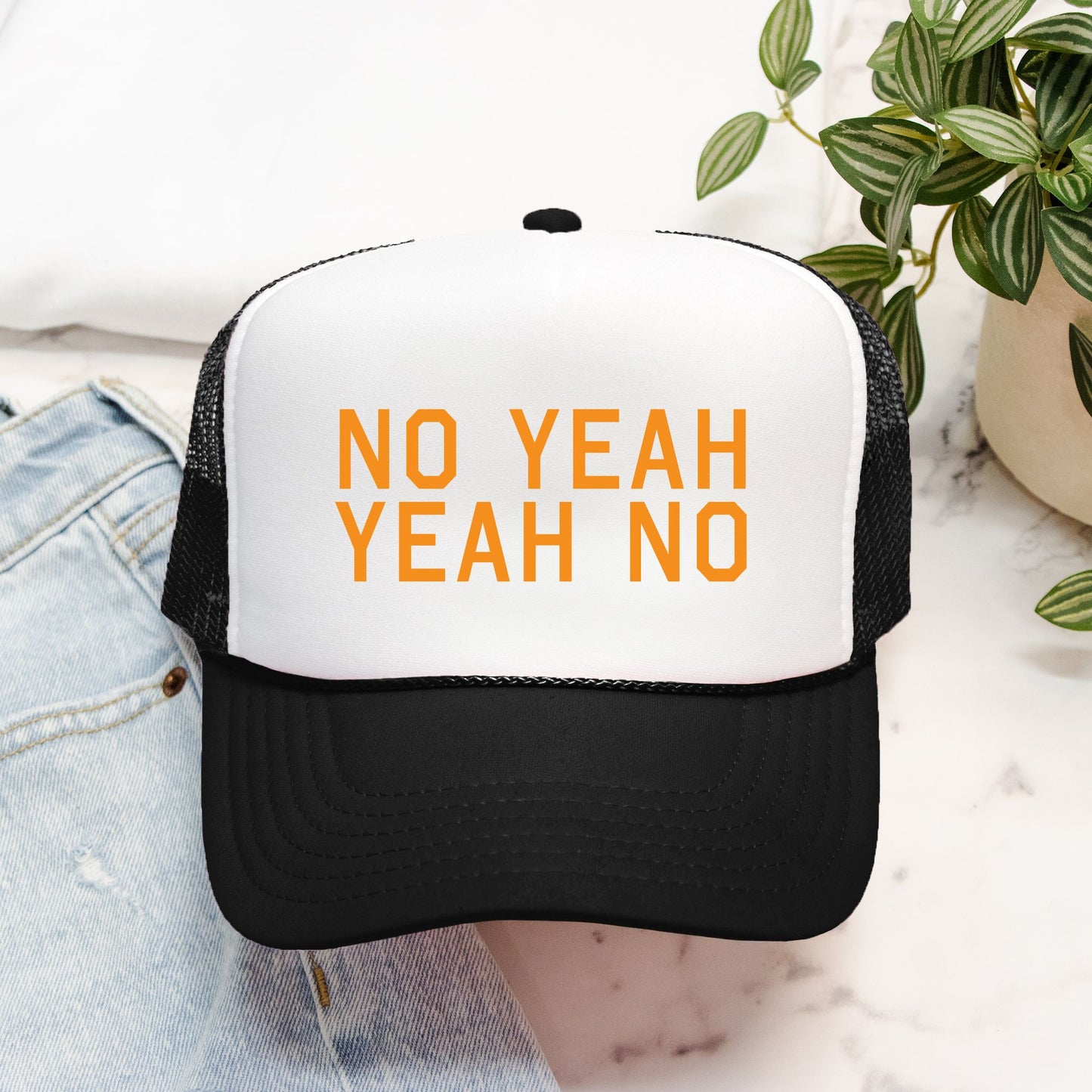 No Yeah Yeah No - retro trucker hat