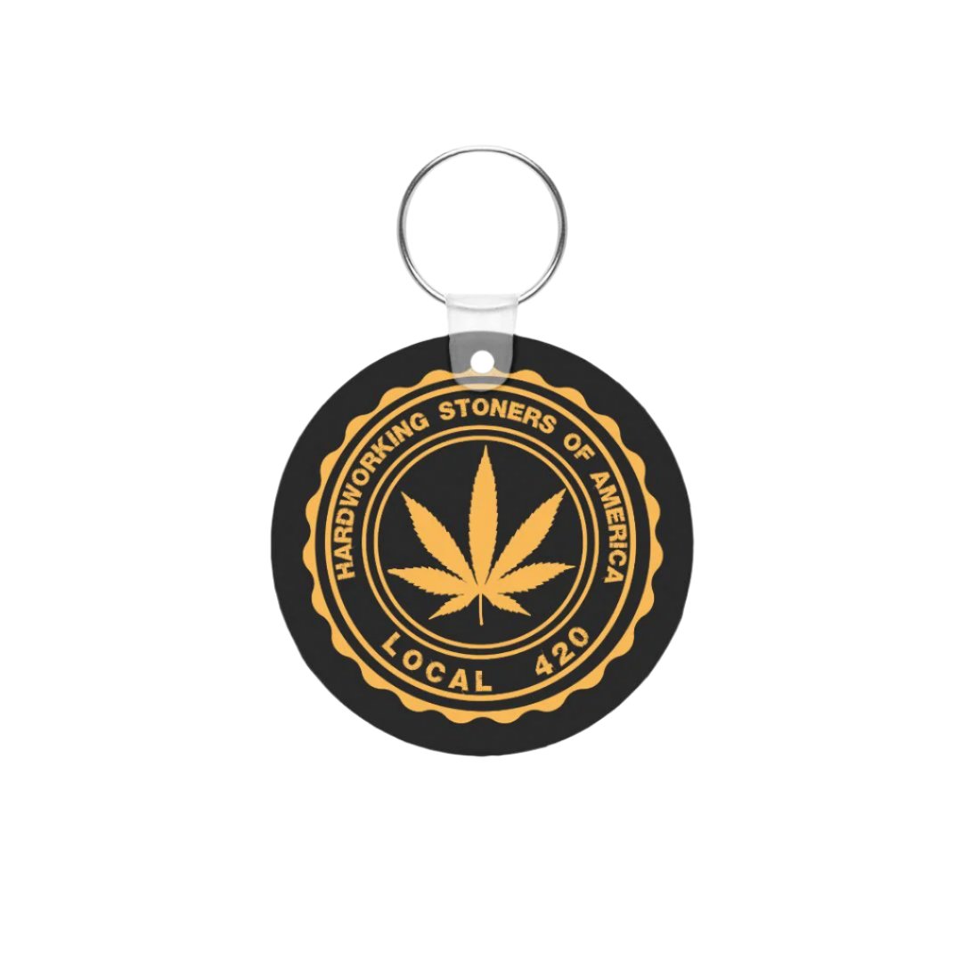 Hardworking Stoners of America - retro key chain