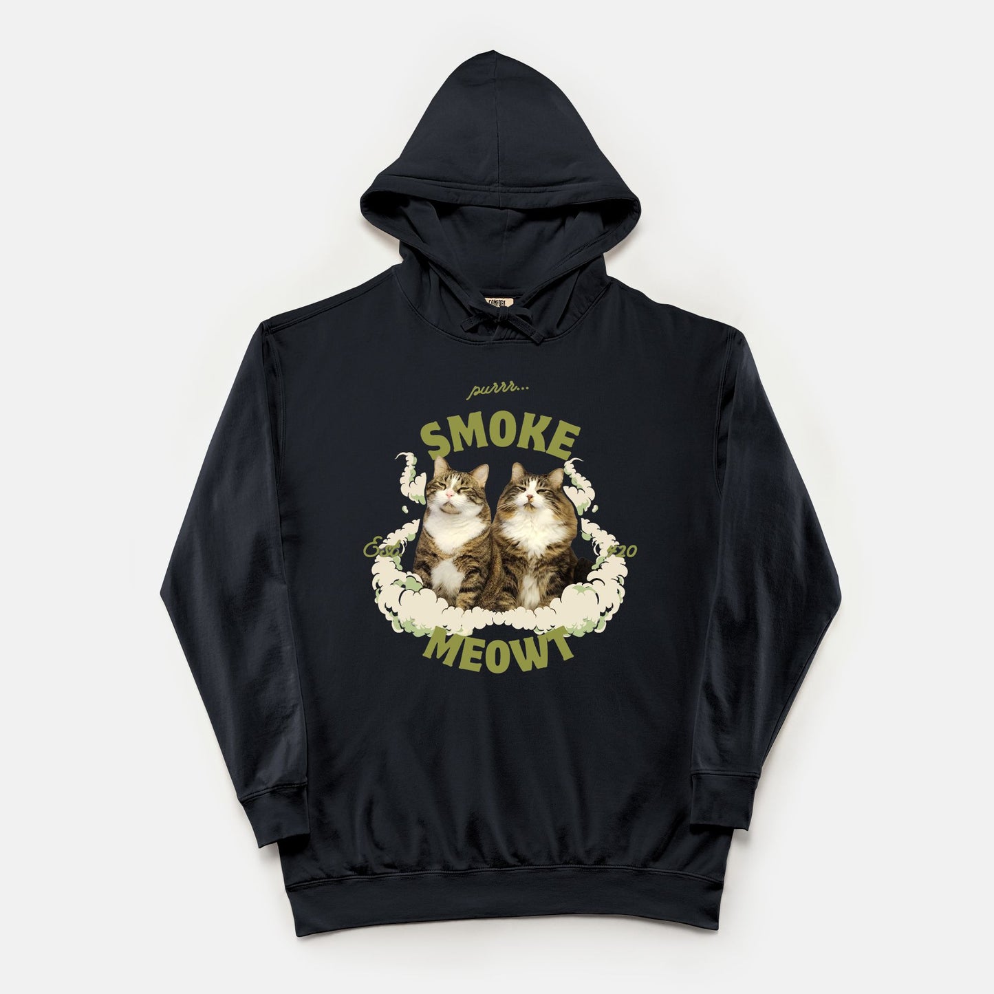 Smoke Meowt - lightweight hoodie