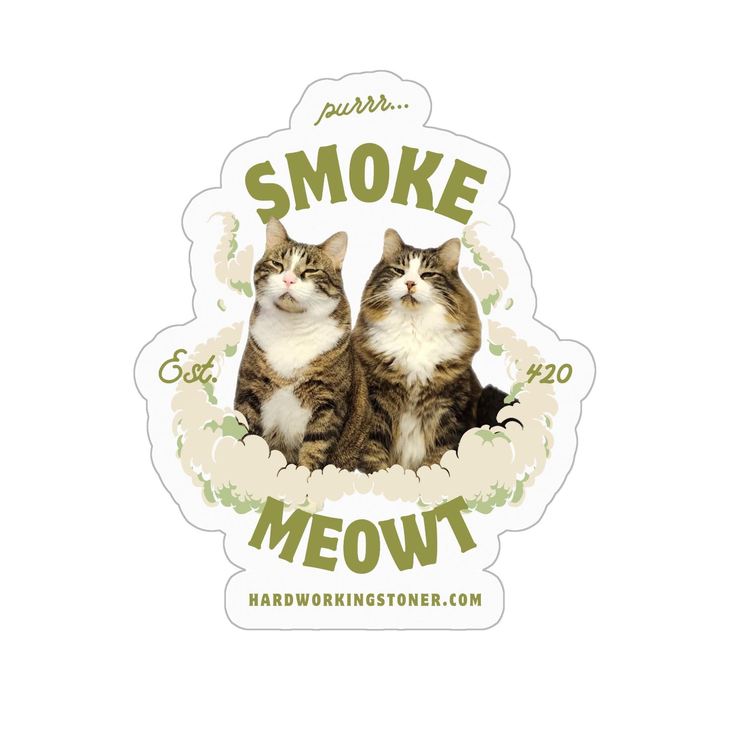 Smoke Meowt - vinyl sticker