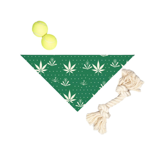 Weeds - small pet bandana (green)