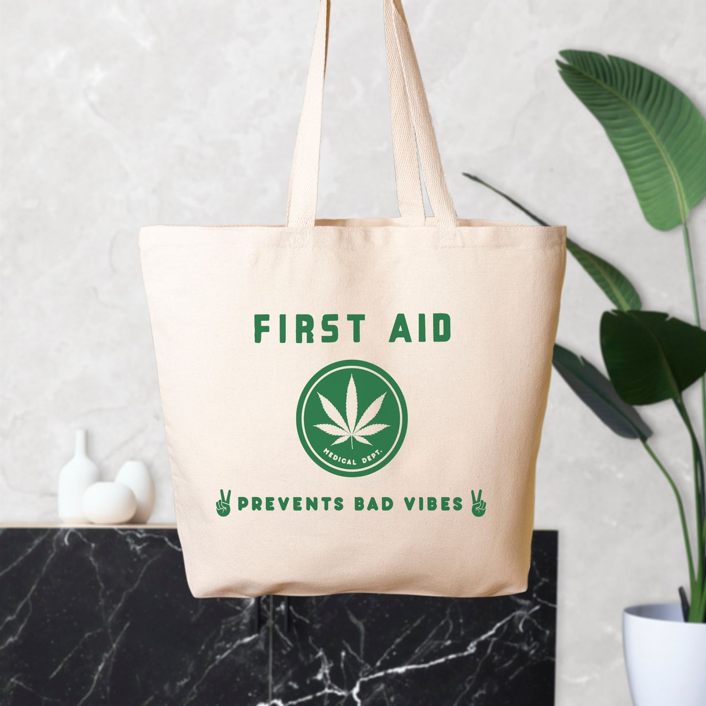 First Aid Good Vibes - oversized tote