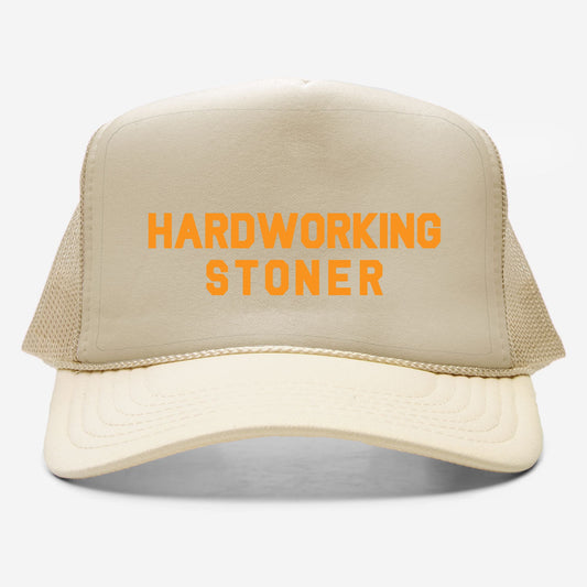 Hardworking Stoner - trucker hat (yellow)