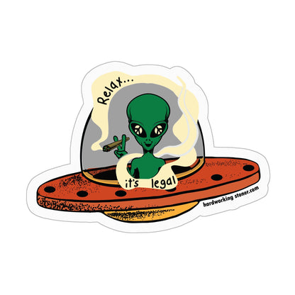 Alien Relax It's Legal - vinyl sticker