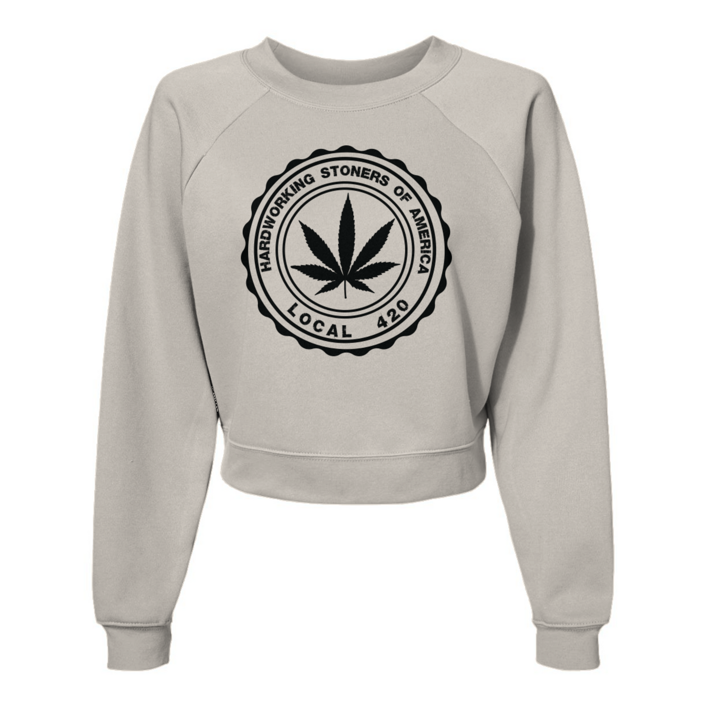 Hardworking Stoners of America - womens raglan fleece sweatshirt